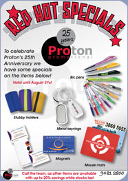 red hot Promotional specials